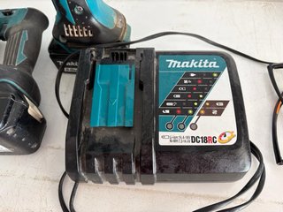 Taladro percutor y radial Makita con batería