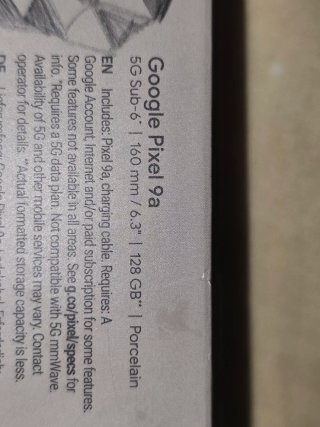 Google Pixel 9a 128GB porcelana.