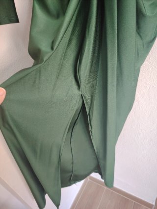 Vestido verde elegante drapeado