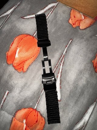 Bracciale Sub Inox Nero Maglie Squalo 22mm