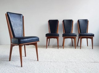 Set de 4 sillas Mid Century. Francia 50s.