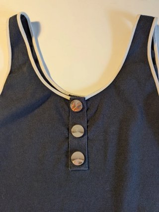 Top Massimo Dutti azul
