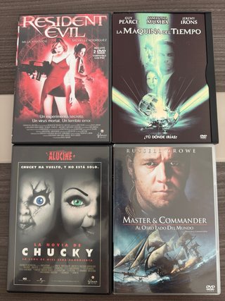 Lote 4 Películas DVD: Resident Evil, La Máquina...