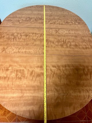Mesa redonda madera y cristal Extensible