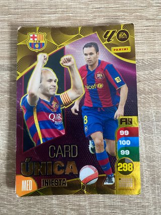 Cromo Iniesta FC Barcelona EA Sports Panini