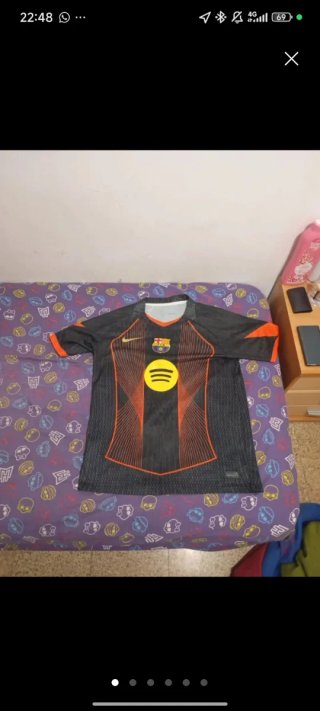 Camiseta FC Barcelona Nike Negra Naranja