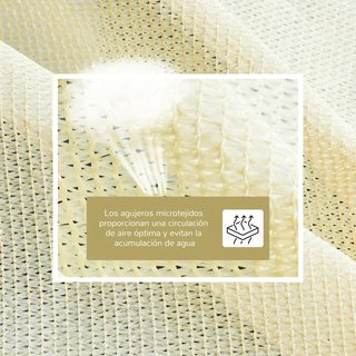Toldo Vela 4x3 Anti UV Transpirable Crema