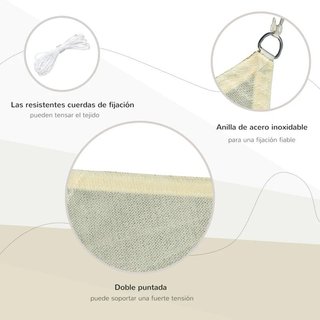 Toldo Vela 4x3 Anti UV Transpirable Crema