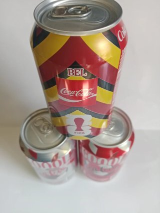 3 Latas Coca-Cola FIFA Mundial Bélgica y España