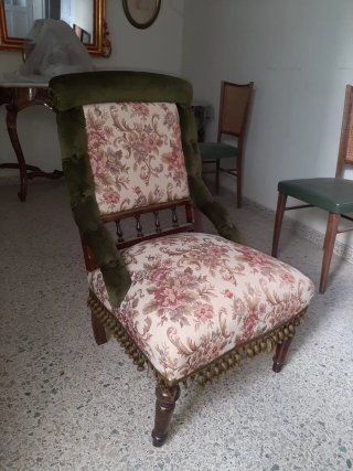 4 butacas Vintage Floral Terciopelo