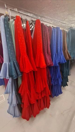 Traje de Flamenca Naranja TODAS LAS TALLAS