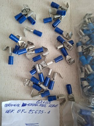 Terminal Faston Doble Azul