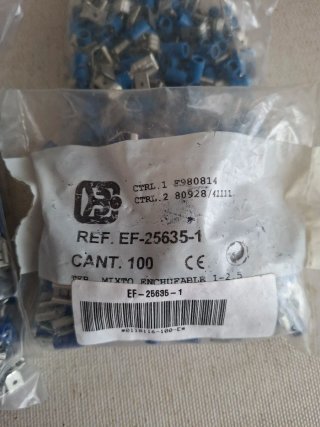 Terminal Faston Doble Azul
