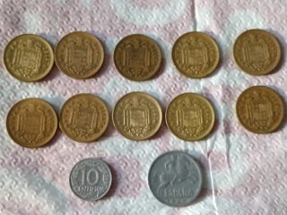 Lotto di 12 monete antiche Spagna Franco