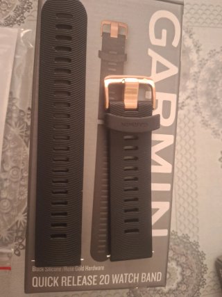 Correa Garmin Quick Release 20mm Negra/Oro Rosa