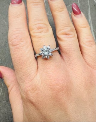 Anello Argento 925 Zircone. Fiore
