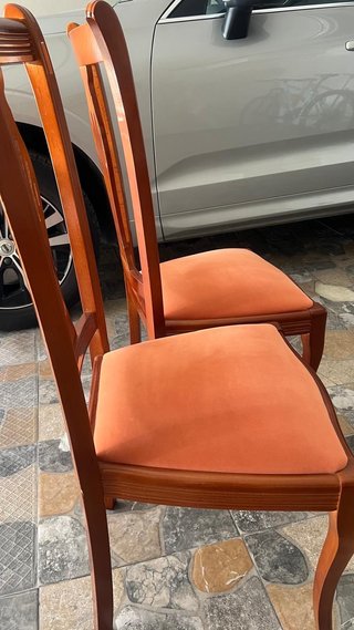 Juego de 6 sillas de salón madera en courtisan