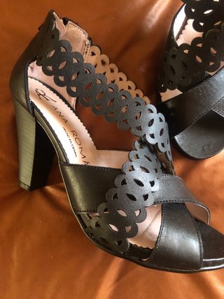 Sandalias Ana Román Piel Negras Talla 35