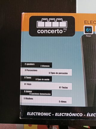 Teclado Electrónico Concerto Pro 61 Teclas