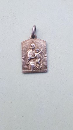 Antiguo Escapulario y Medalla Virgen del Carmen