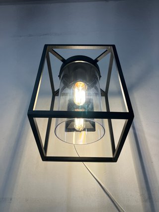Lampada parete quadrata alluminio/plastica IP43
