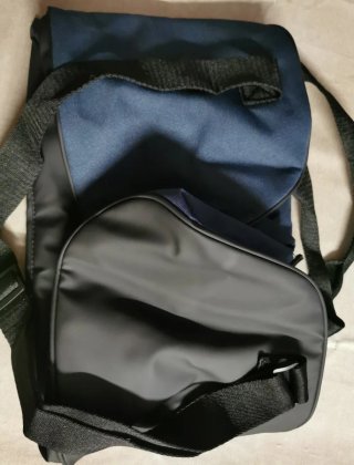 Mochila Paco Rabanne Negra y Azul
