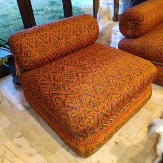Pareja Puff decorativos diseño étnico oriental