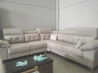 Sofá modular beige tela antimanchas