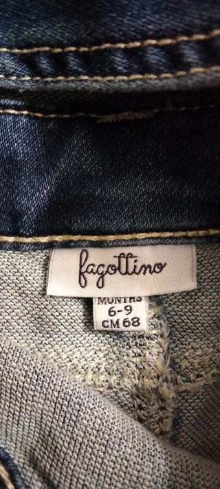 Salopette bambino neonato in denim con tasche