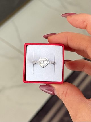 Anello Cuore Zircone Argento 925