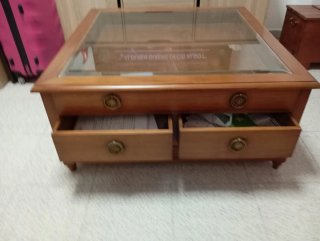 Mesa de centro madera y cristal
