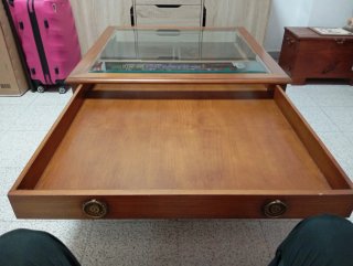 Mesa de centro madera y cristal