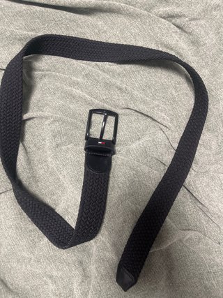 Cinturón Tommy Hilfiger Negro Trenzado