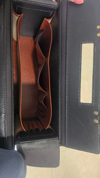 Maletín de cuero negro 45x30x15