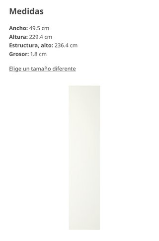 Puerta FORSAND IKEA blanca 50x229 cm