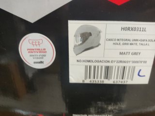 Casco Moto Integral Gafas Solar Unik