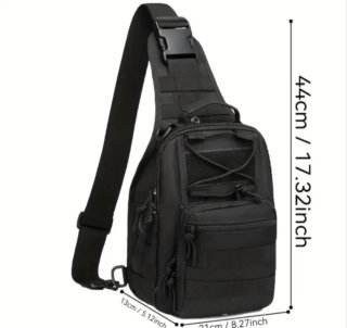 Bandolera Táctica 8L Camuflaje Negra