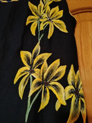 Traje Flamenca Azul y Amarillo Talla 42/ 44