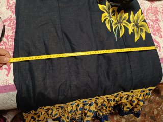 Traje Flamenca Azul y Amarillo Talla 42/ 44