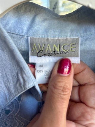 Camicia cotone azzurra