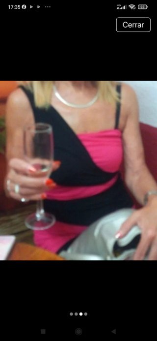 Vestido fucsia y negro Talla S