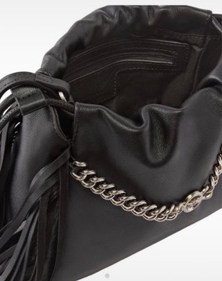 Borsa Pinko Nera con Frange e Catena Nuova