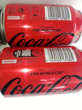 4 Lattine Coca-Cola FIFA Mondial di diversi paesi