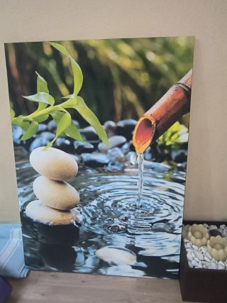 Cuadro Zen Bambú y Piedras 100cm x 140cm