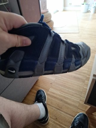 Zapatillas Nike Air More Uptempo Grises y Azules