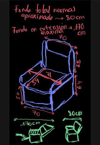 Sillón reclinable gris