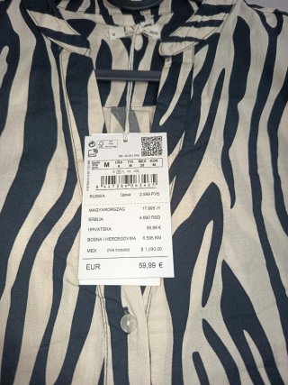 Camisa Milano Mujer Estampado Cebra