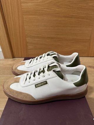 Zapatillas Aigner Blancas y Verdes Talla 41