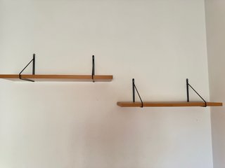 Armario con escritorio madera y blanco