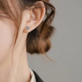 Orecchini Mickey Mouse con zirconia per donna e ragazza